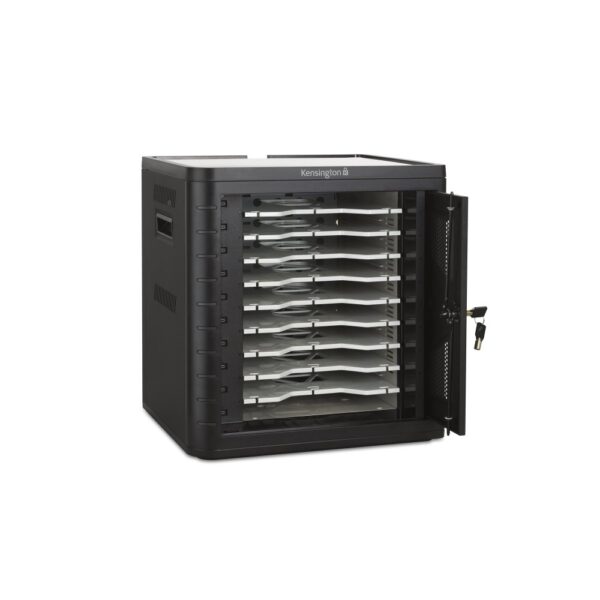 Kensington USB-C Charging Cabinet for 10 Devices - 18W USB-C PD 3.0, Tamper Resistant - Black