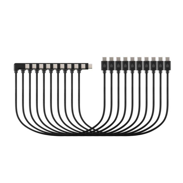 Kensington USB-C Charging Cables 10-pack, 31.5cm, for K67716EU Cabinet, 3A/18W, Anti-Twist