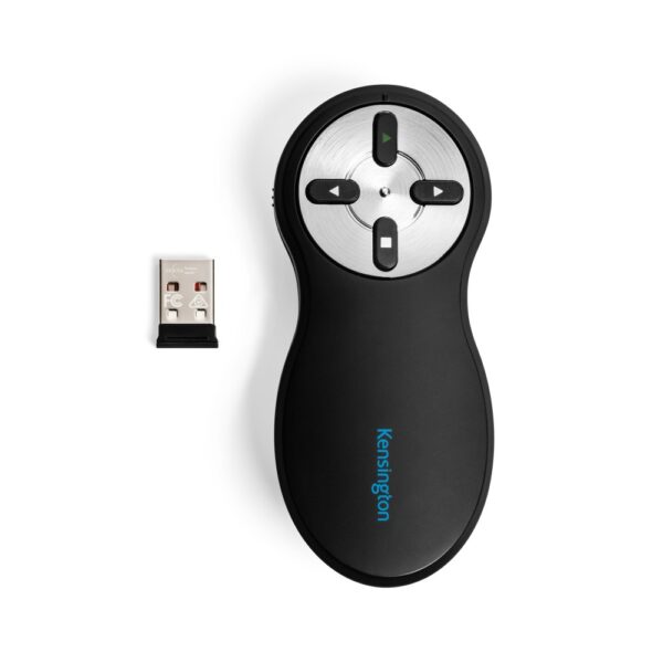 Kensington Wireless Presenter with Nano Receiver, Laser, Black, for Windows & macOS