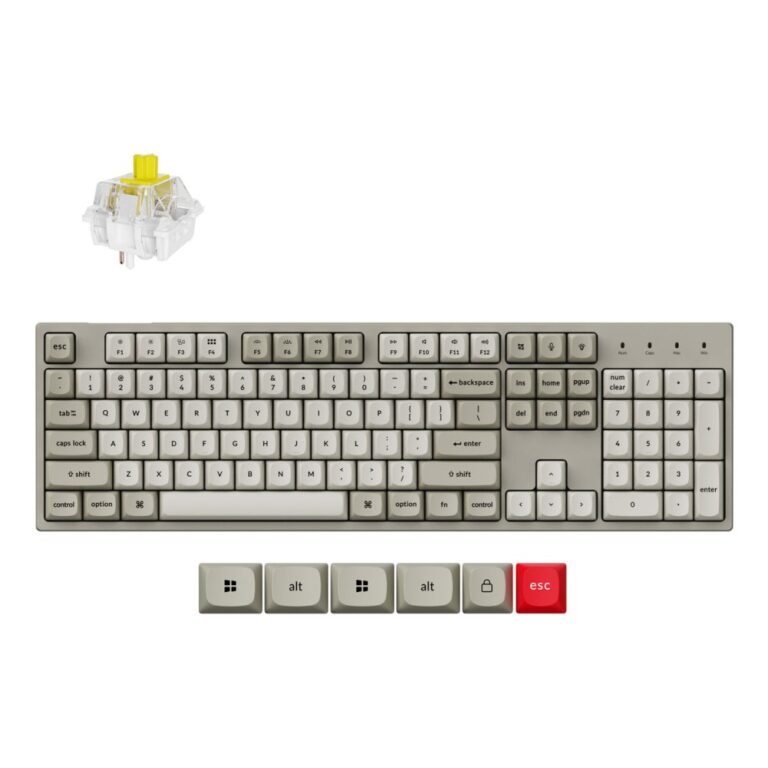 Keychron C2 Pro 8K Wired Mechanical Keyboard Full-size QWERTY UK English Grey
