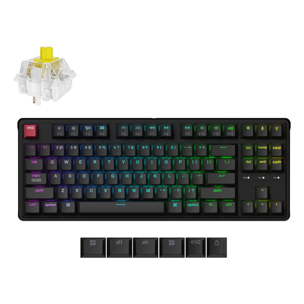 Keychron C3 Pro 8K Mechanical Keyboard Wired TKL 80% QWERTY UK English Black