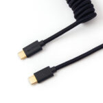 Keychron CAB-B Custom Coiled Aviator USB Cable 1.3m USB4 Gen 3x2 USB-C to USB-C Black
