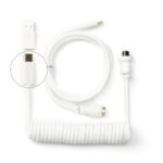 Keychron Coiled Aviator USB Cable 1.36m USB-C to 2x USB-C Male Connectors White