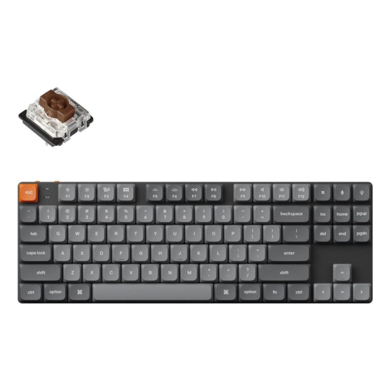 Keychron K1 Max TKL 80% Mechanical Keyboard Universal USB 2.4GHz RF Wireless & Bluetooth 5.1 QWERTY UK English RGB Black