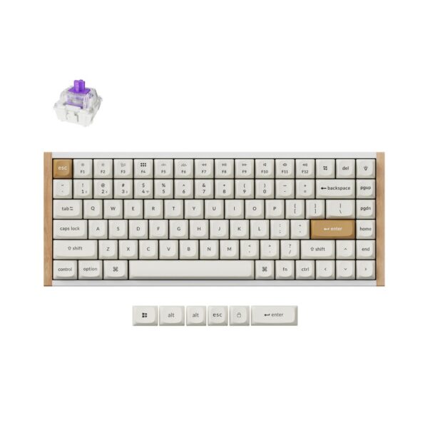 Keychron K2 HE 75% Wireless RGB Gaming Keyboard - Magnetic-Mechanical Switches, UK English, White