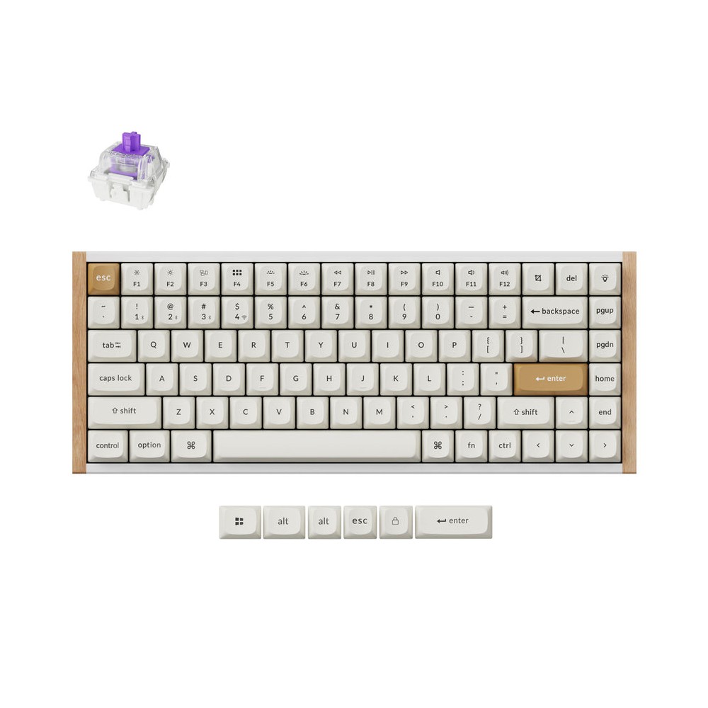 Keychron K2 HE 75% Wireless RGB Gaming Keyboard - Magnetic-Mechanical Switches, UK English, White Keychron K2 HE 75% Wireless RGB Gaming Keyboard - Magnetic-Mechanical Switches, UK English, White