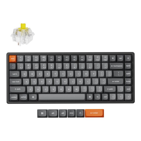 Keychron K2 Max Wireless Mechanical Keyboard 75% QWERTY UK English RGB Black, Grey