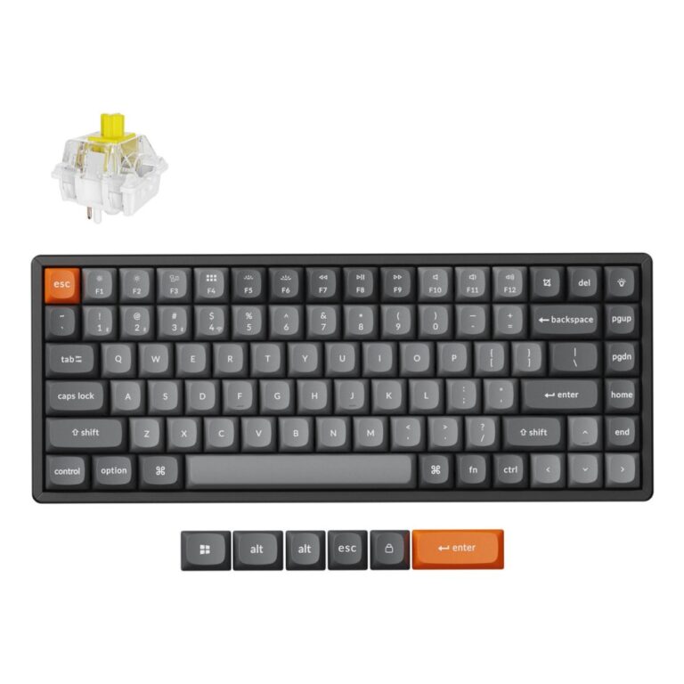 Keychron K2 Max Wireless Mechanical Keyboard 75% QWERTY UK English RGB Black, Grey