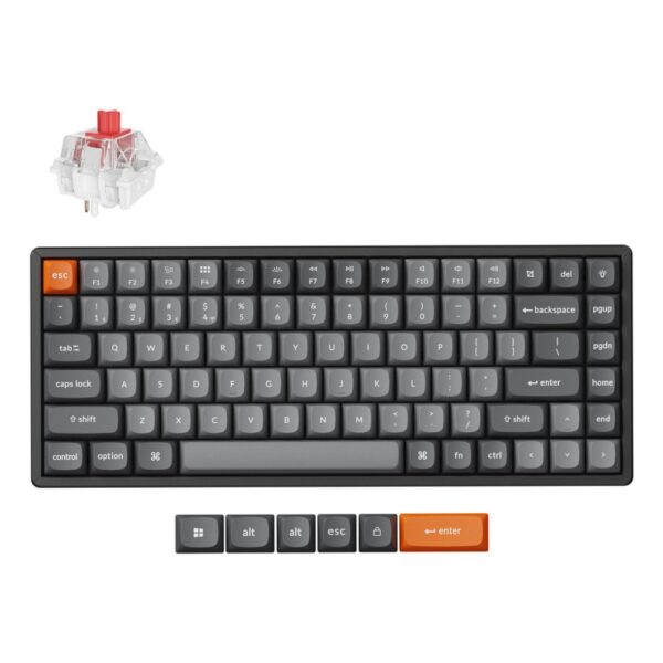 Keychron K2 Max Wireless Mechanical Keyboard 75% QWERTY UK English RGB Black, Grey
