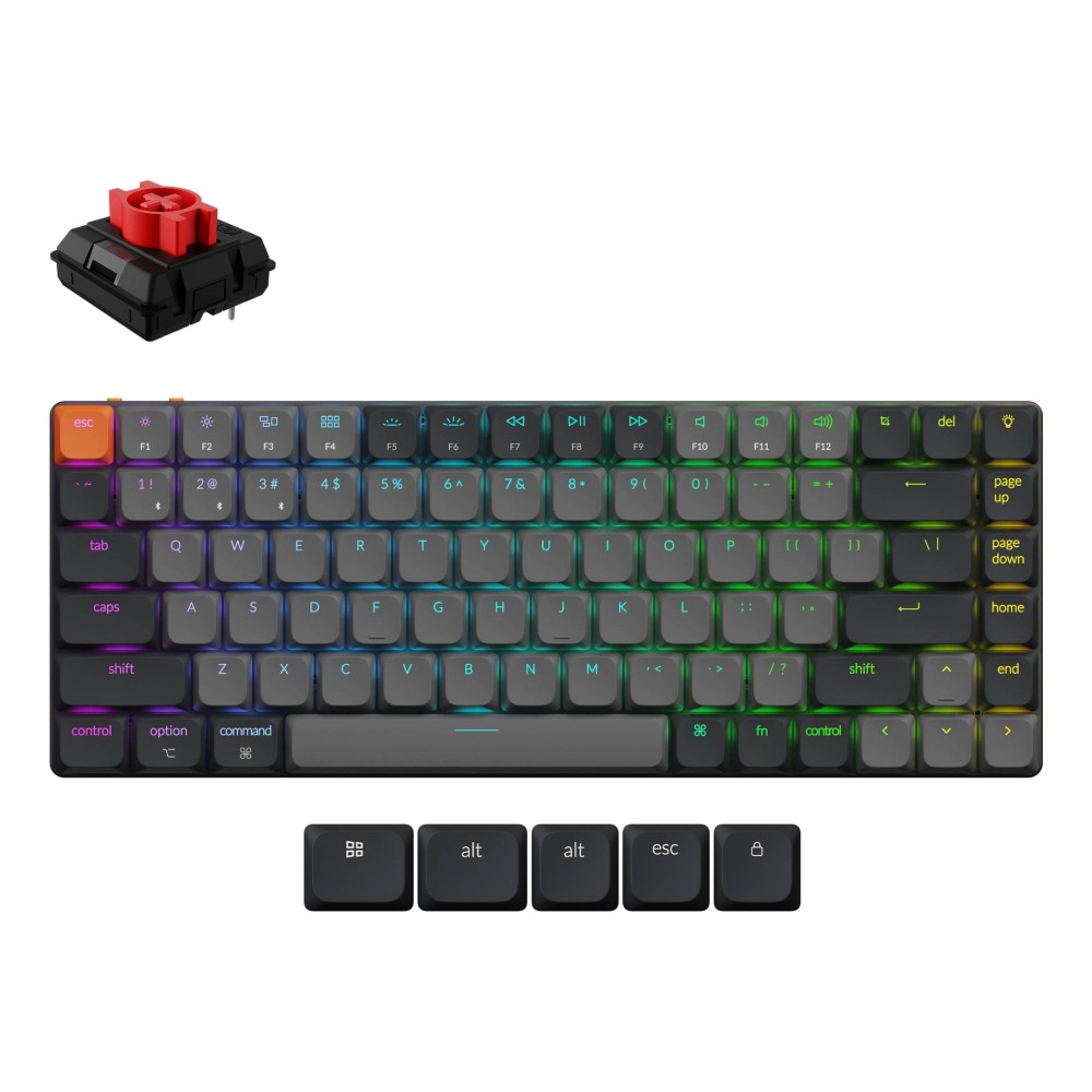 Keychron K3 V3 75% Wireless Mechanical Keyboard UK QWERTY RGB Grey Keychron K3 V3 75% Wireless Mechanical Keyboard UK QWERTY RGB Grey
