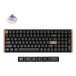 Keychron K4 HE Wireless RGB Mechanical Keyboard, Gateron Magnetic Switches, Black, Wood