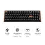 Keychron K4 HE Wireless RGB Mechanical Keyboard, Gateron Magnetic Switches, Black, Wood