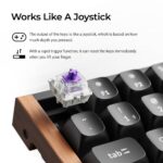 Keychron K4 HE Wireless RGB Mechanical Keyboard, Gateron Magnetic Switches, Black, Wood
