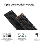 Keychron K4 HE Wireless RGB Mechanical Keyboard, Gateron Magnetic Switches, Black, Wood
