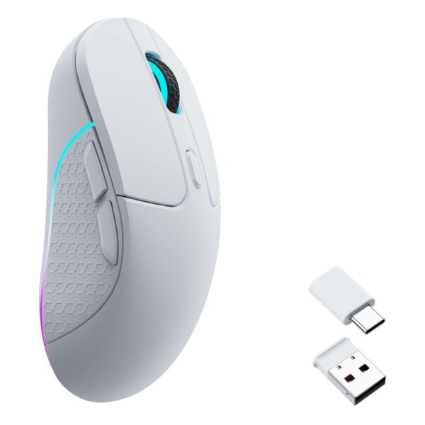 Keychron M3 Wireless Gaming Mouse, Right-hand, 26000 DPI, 4000 Hz Polling Rate, White