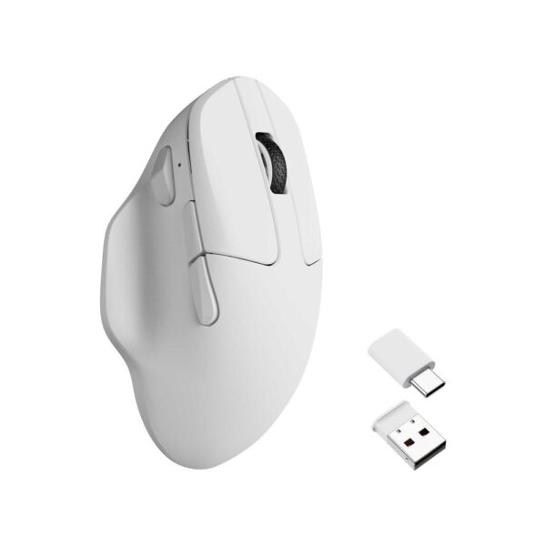 Keychron M7 Wireless Optical Mouse, 30000 DPI, 8000 Hz Polling, Ambidextrous, White