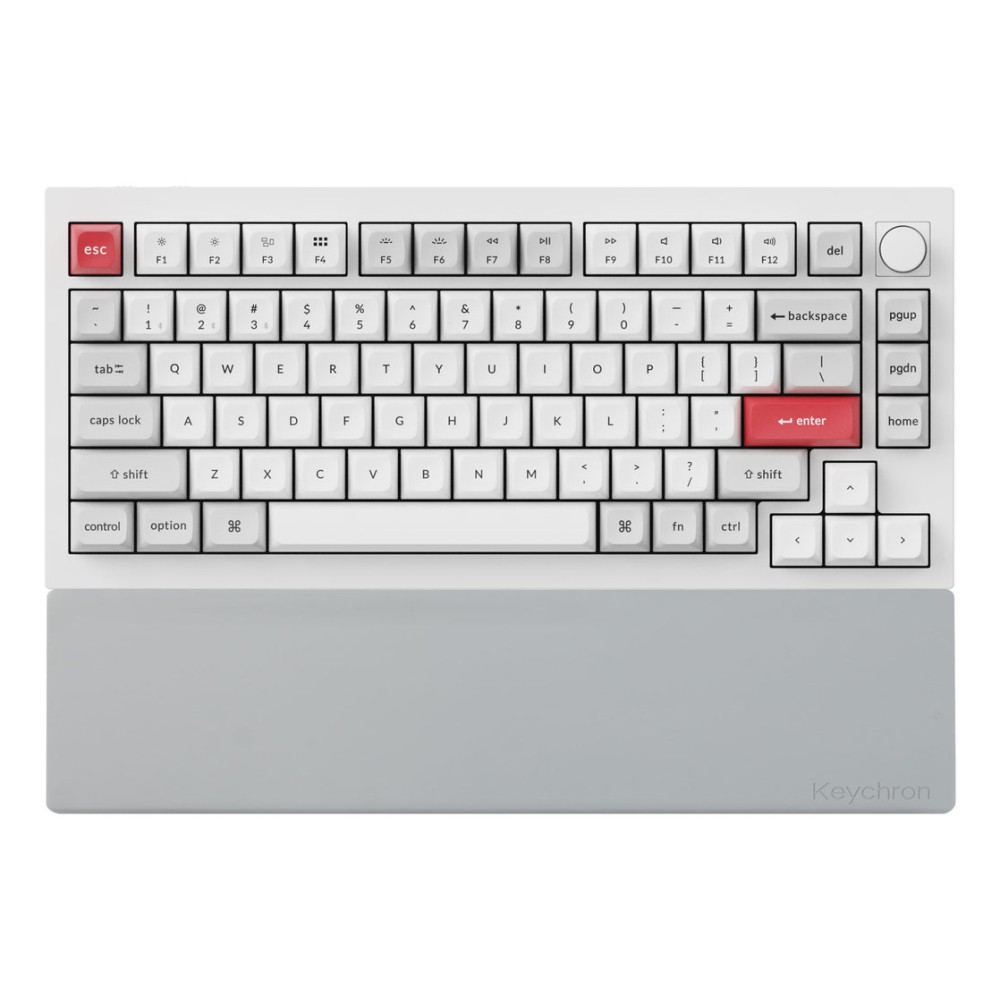 Keychron PR67 Silicone Wrist Rest Grey for V1/V2/Q2/Q9/P1/L5 HE Keyboards