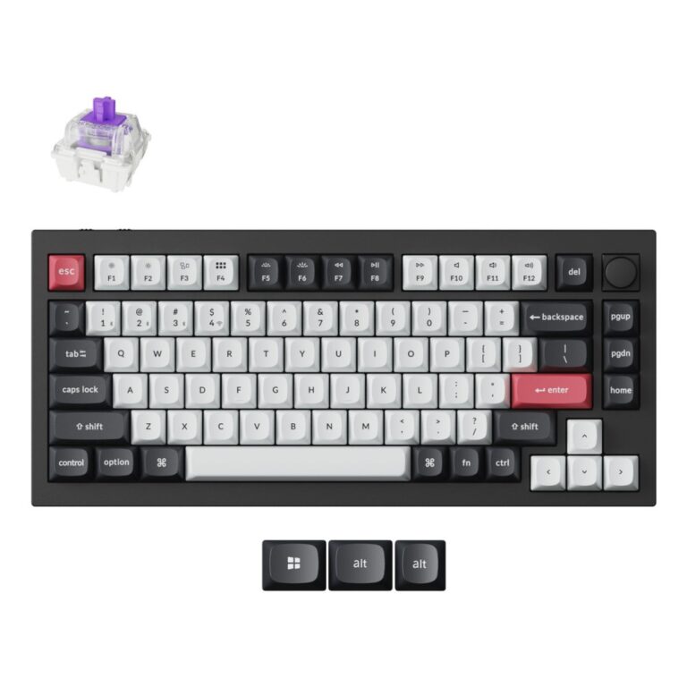 Keychron Q1 HE 75% Layout Wireless Magnetic-Mechanical RGB Keyboard UK English Black/Grey