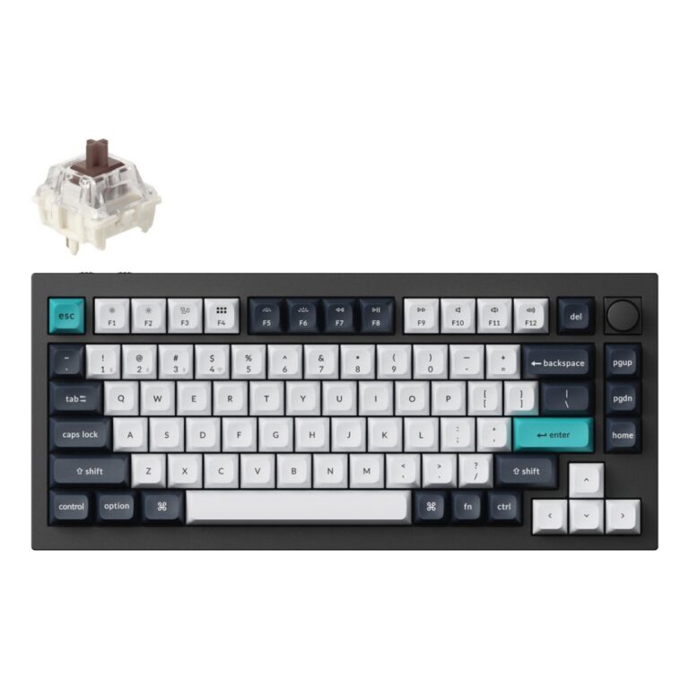 Keychron Q1 Max Wireless Mechanical Keyboard QWERTY UK English Black, 2.4 GHz, Bluetooth 5.1, USB-C