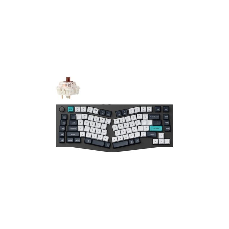 Keychron Q10 Max Wireless Mechanical Keyboard 75% Alice Layout QWERTY UK English Grey