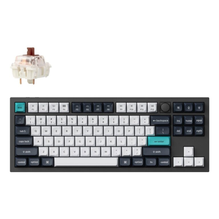 Keychron Q3 Max Mechanical Keyboard 80% TKL QWERTY UK English Wireless USB Bluetooth Black, White