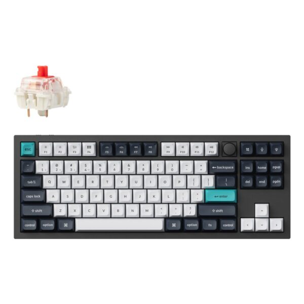 Keychron Q3 Max Mechanical Keyboard 80% TKL Wireless RGB ISO UK English Black, White