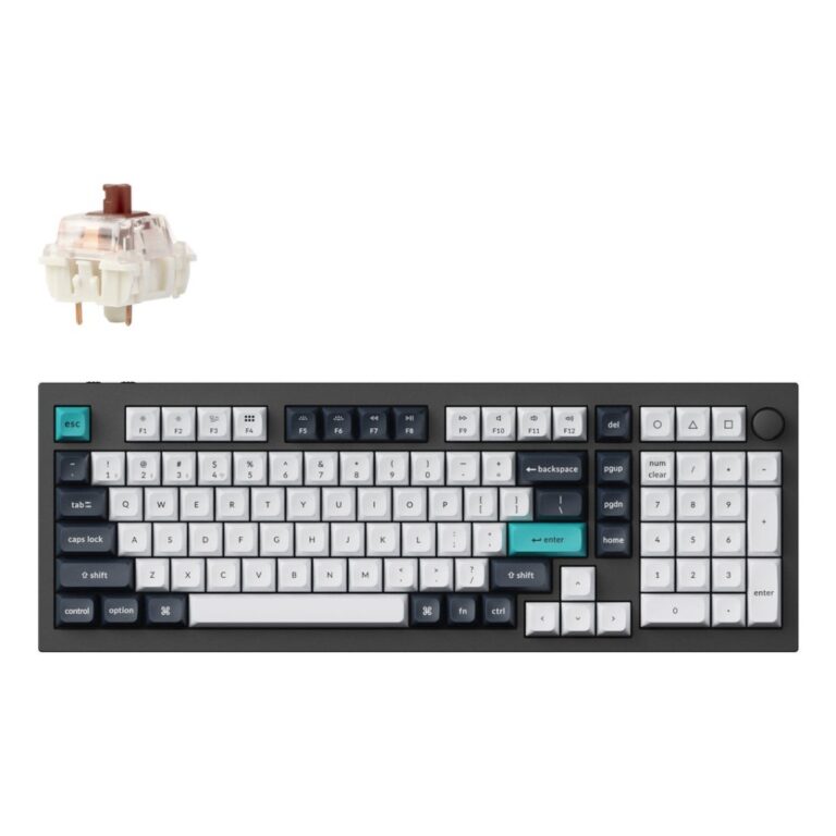 Keychron Q5 Max Wireless Mechanical Keyboard QWERTY UK English Black, White