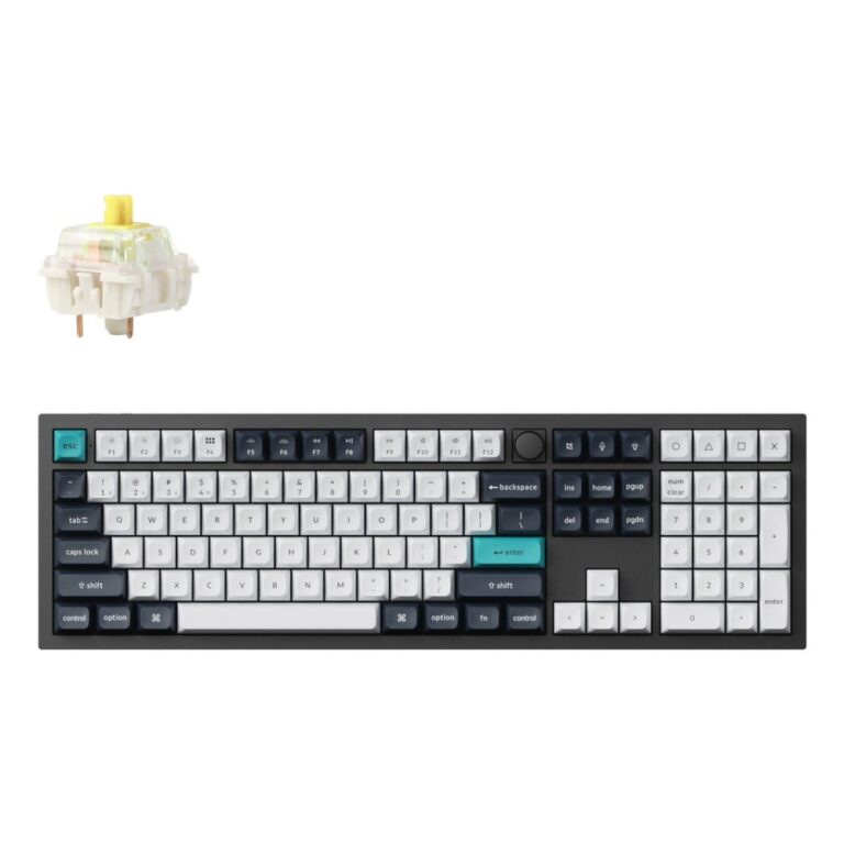 Keychron Q6 Max Full-size Wireless Mechanical Keyboard UK ISO Layout Black, White