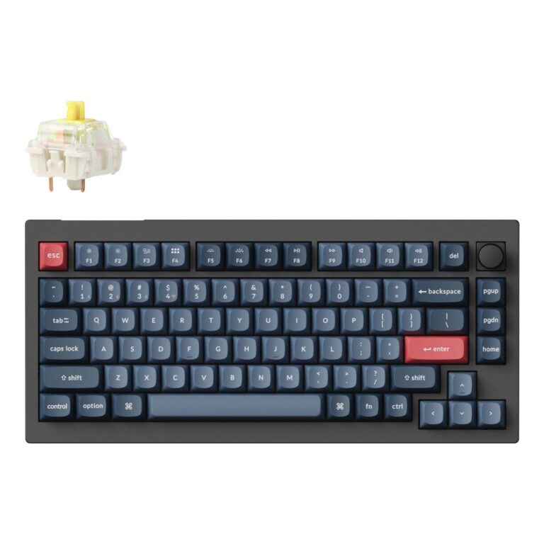 Keychron V1 Max 75% Wireless Mechanical Keyboard QWERTY UK English Black, Grey