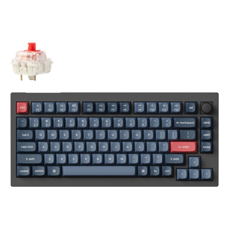 Keychron V1 Max 75% Wireless Mechanical Keyboard QWERTY UK English Black, Grey