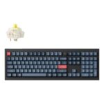 Keychron V6 Max Wireless Mechanical Keyboard UK QWERTY Gateron Jupiter Banana RGB Black/Grey