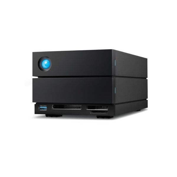 LaCie 2big Dock 48TB Desktop Disk Array with RAID 0/1, JBOD, Thunderbolt 3, USB 3.2 Gen 2, Black
