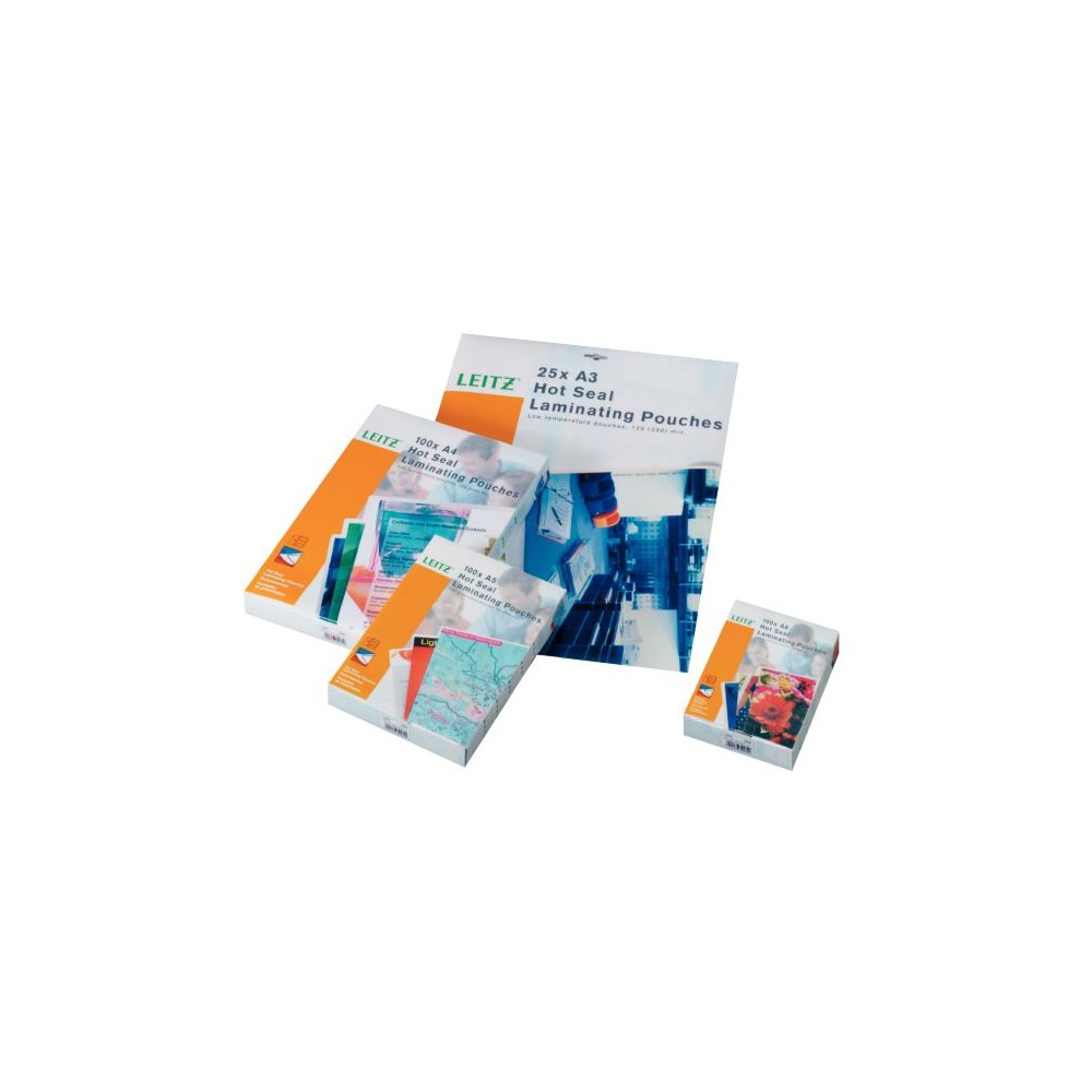 Leitz iLAM Premium Glossy A4 Laminating Pouches, 125 microns, Pack of 25, Transparent Leitz iLAM Premium Glossy A4 Laminating Pouches, 125 microns, Pack of 25, Transparent