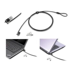 Lenovo Security Cable Lock 1.52m Key Lock for Laptop Monitor Dock PC Black Silver