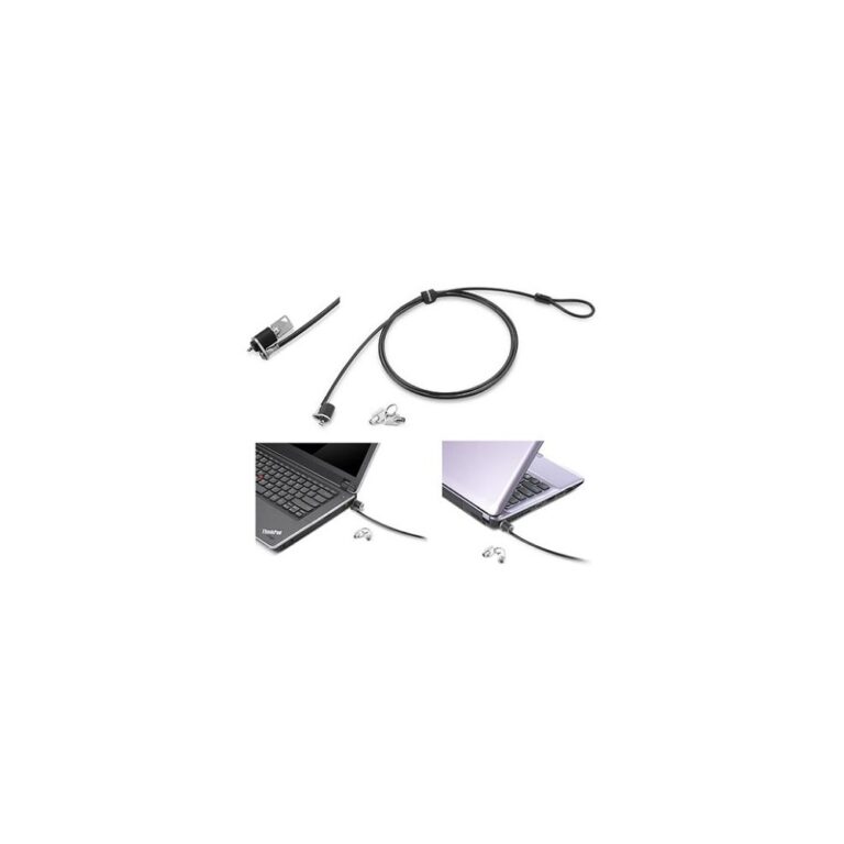 Lenovo Security Cable Lock 1.52m Key Lock for Laptop Monitor Dock PC Black Silver