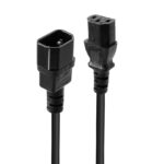 Lindy 0.5m IEC C14 to C13 Extension Cable, Black