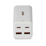 Lindy 100W 4-Port USB Type-A & Type-C GaN Charger with PPS & Power Delivery - White