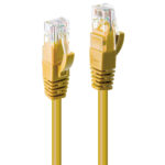 Lindy 15m Cat6 U/UTP Network Cable Yellow, Male RJ-45 to Male RJ-45, Gold Plated