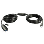 Lindy 15m USB 3.2 Gen 1 Active Extension Cable, USB-A Male to USB-A Female, 5Gbps, Black