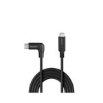 Lindy 1.5m USB 3.2 Gen 2 USB-C to USB-C 10Gbps Cable with 90° Right Angle Connector - Black
