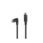 Lindy 1.5m USB 3.2 Gen 2 USB-C to USB-C 10Gbps Cable with 90° Right Angle Connector - Black