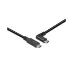 Lindy 1.5m USB 3.2 Gen 2 USB-C to USB-C 10Gbps Cable with 90° Right Angle Connector - Black