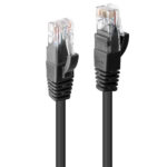 Lindy 1m Cat6 U/UTP Network Cable, RJ-45, 1000 Mbit/s, Snagless, Gold Plated, Black