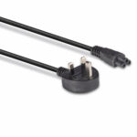 Lindy 1m UK 3 Pin to C5 Mains Cable Black