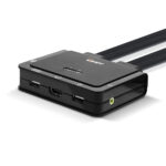 Lindy 2 Port HDMI USB 2.0 Audio KVM Switch 0.9m Cable 1920x1080 Black