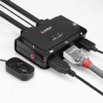 Lindy 2 Port HDMI USB 2.0 Audio KVM Switch 0.9m Cable 1920x1080 Black