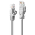 Lindy 2m Cat5e U/UTP Network Cable, RJ-45 to RJ-45, CCA, Gold Plated, Grey