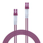 Lindy 2m LC to LC OM4 50/125 Multimode Fibre Optic Patch Cable, Pink