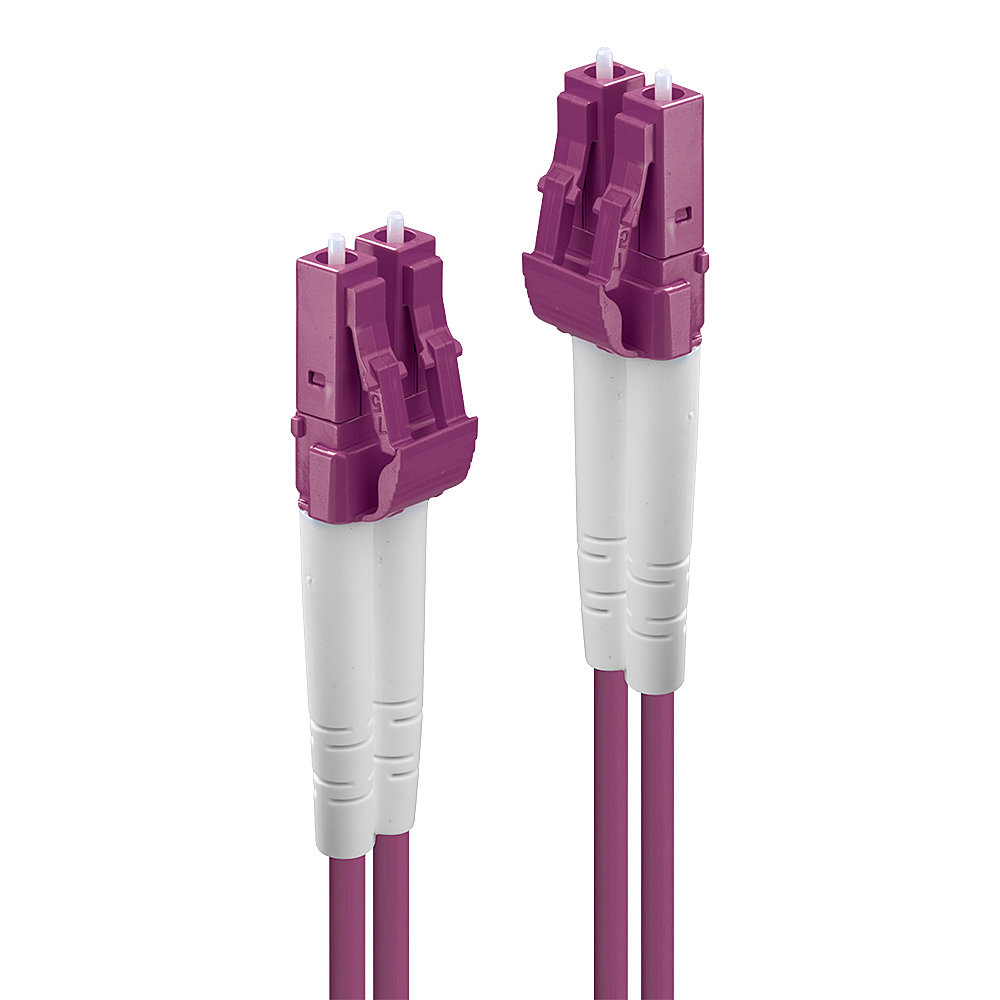 Lindy 2m LC to LC OM4 50/125 Multimode Fibre Optic Patch Cable, Pink Lindy 2m LC to LC OM4 50/125 Multimode Fibre Optic Patch Cable, Pink