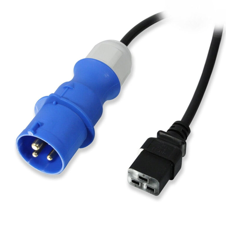 Lindy 3m Power Cable, 16A Commando Plug to IEC C19, Black